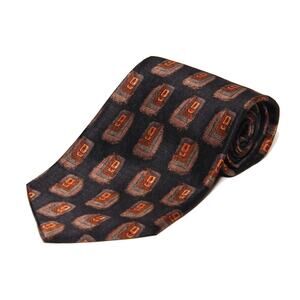 J.Z. Richards Hand Crafted Abstract Print Silk Tie 4" x 59"